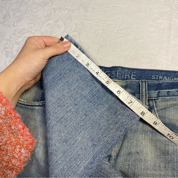 Men’s 34x30 Ring of Fire Distressed Jeans Destroyed Holey Zipper Pocket Faded - Picture 5 of 13